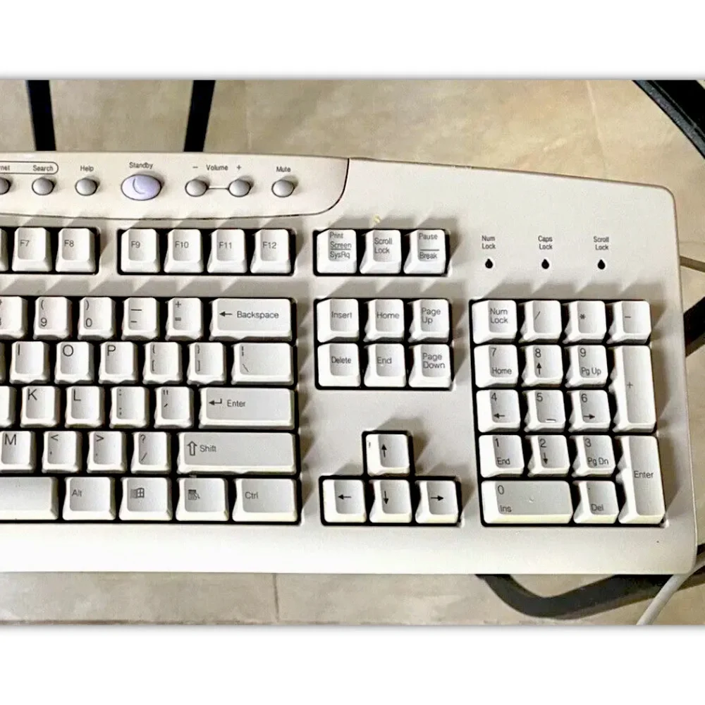 ⌨️HP⌨️ RT2856TW WIRED 5’10” CORD ADJUSTABLE PEGS KEYBOARD EUC 🖥